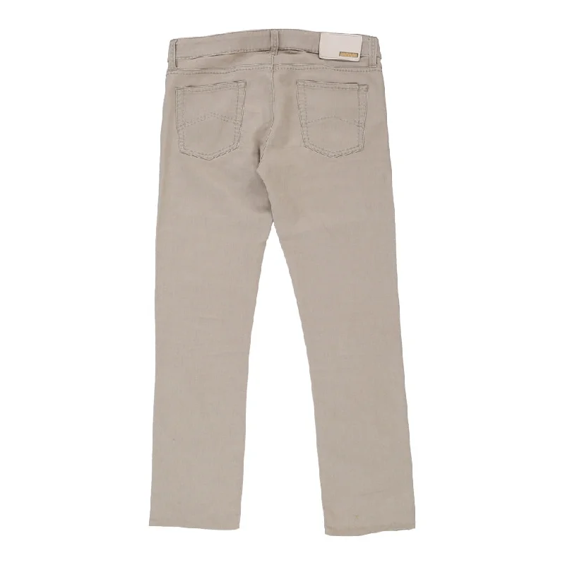 Armani Jeans - 32W UK 10 Cream Linen Blend Fashionable Slim Fit Jeans