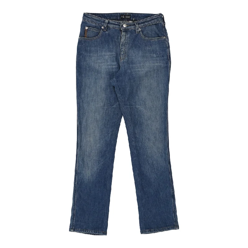 Armani Jeans Jeans - 30W UK 10 Blue Cotton Blend Comfortable Mid-Rise Jeans
