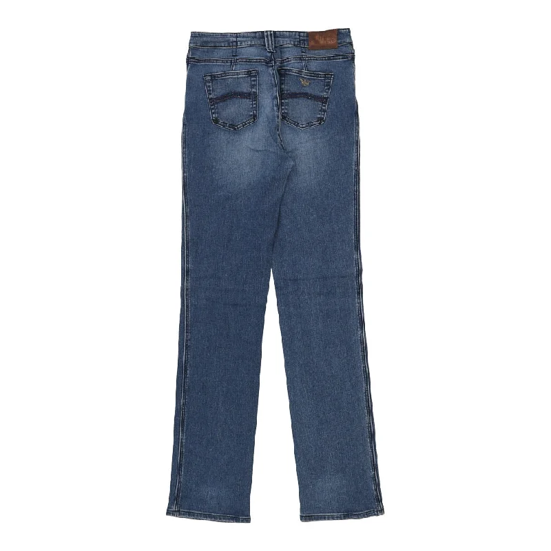 Armani Jeans Jeans - 31W UK 12 Blue Cotton Elegant Raw Hem Jeans