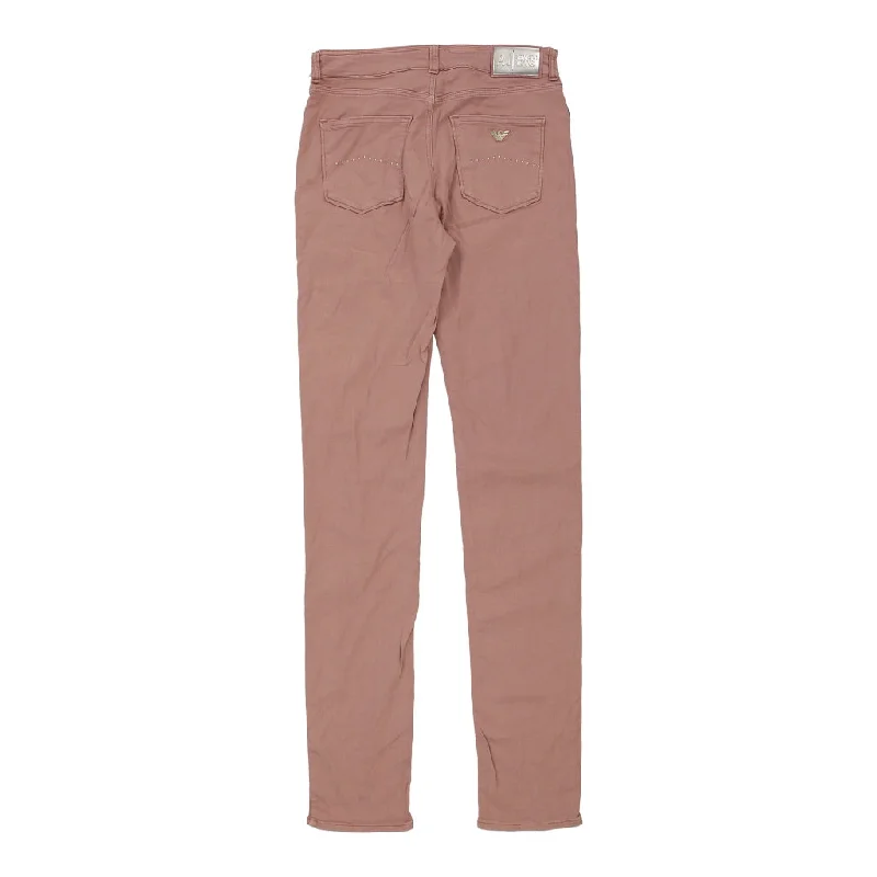 Armani Jeans Skinny Jeans - 29W UK 10 Pink Cotton Comfortable Straight-Legged Denim