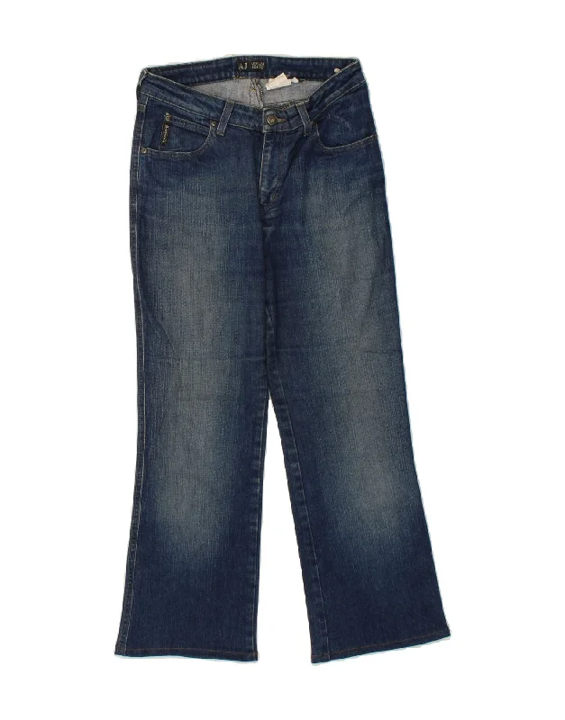 ARMANI Womens Bootcut Jeans W27 L26 Blue Cotton Chic Vintage-Inspired Denim Jeans