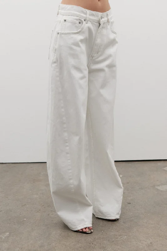 Brooklyn Barrel Jean Geisha White Cozy Tencel Blend Denim Jeans