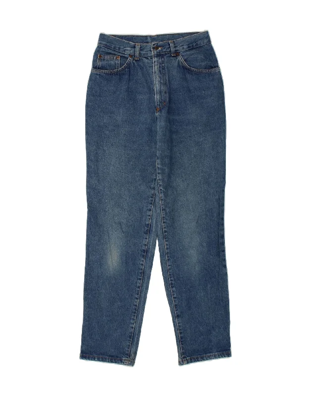 BENETTON Womens Tapered Jeans W28 L31  Blue Cotton Stylish High-Waist Jeans
