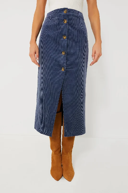 Blue Tilda Skirt satin skirt smooth