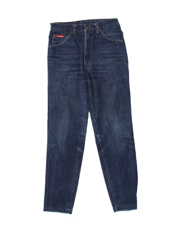 CARRERA Womens Tapered Jeans W26 L29  Navy Blue Stylish High-Waist Jeans