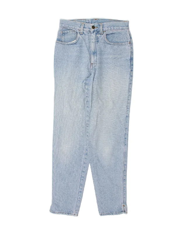 CASSUCI Womens Tapered Jeans W26 L28  Blue Trendy Acid Wash Skinny Jeans