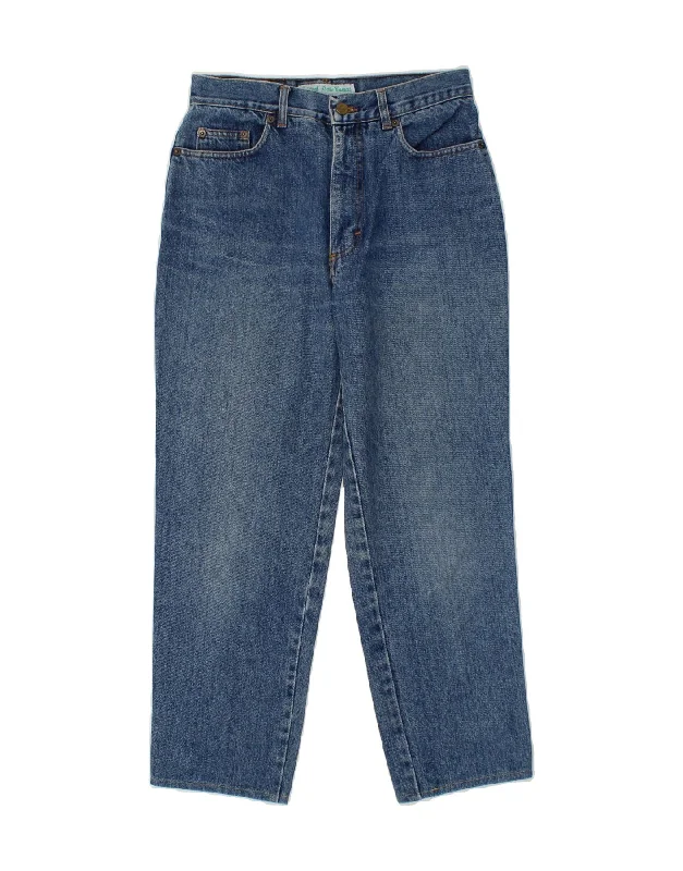CASUCCI Womens High Waist Tapered Jeans IT 48 XL W30 L26 Blue Cotton Trendy Patchwork Denim Jeans CASUCCI Womens High Waist Tapered Jeans IT 48 XL W30 L26 Blue Cotton Trendy Patchwork Denim Jeans