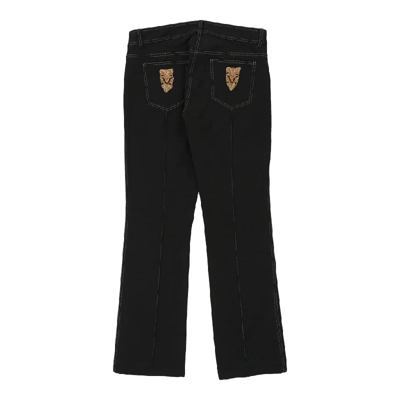 Cavalli Class Jeans - 36W UK 18 Black Cotton Comfortable Stretch Fit Jeans