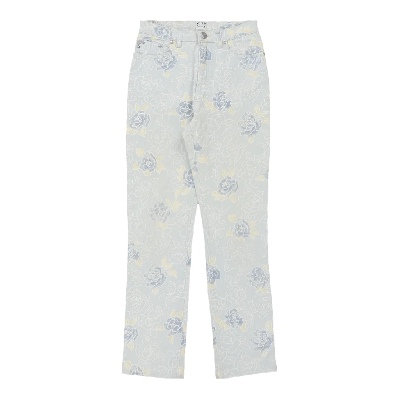 Cavalli Jeans - 26W UK 6 Blue Cotton Stylish High-Waisted Denim