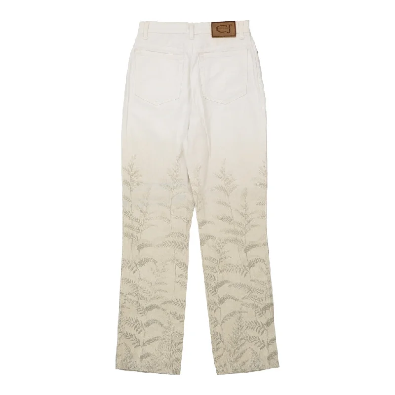 Cavalli Jeans - 26W UK 6 White Cotton Comfortable Dark Wash Jeans