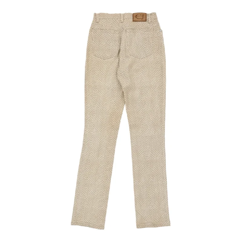 Cavalli Jeans Jeans - 26W UK 6 Beige Cotton Comfortable Low-Rise Jeans