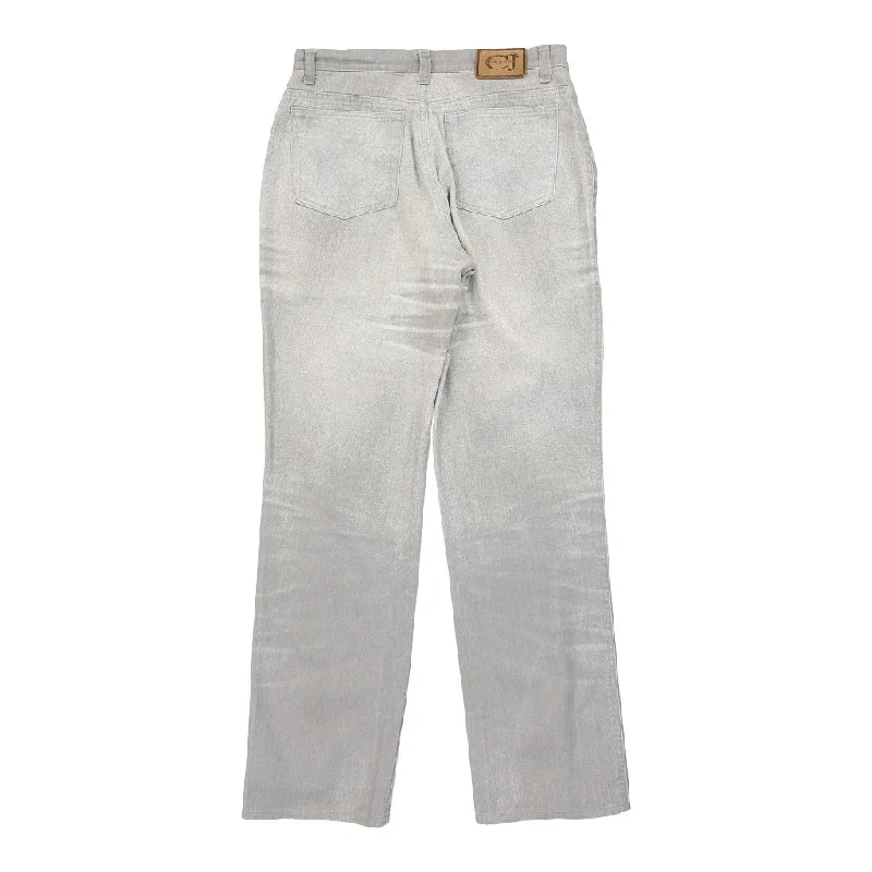 Cavalli Jeans Jeans - 30W UK 10 Grey Cotton Elegant Raw Hem Jeans