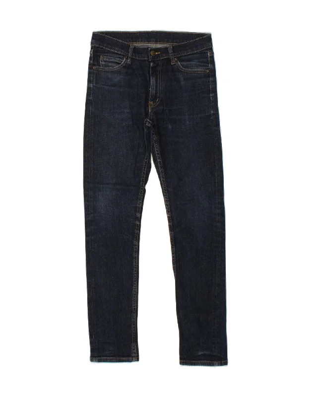 CHEAP MONDAY Womens Skinny Jeans W31 L29  Navy Blue Cotton Trendy Layered Pocket Jeans