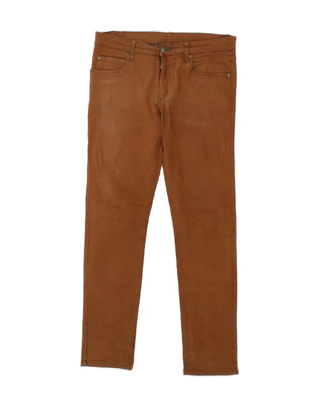 CHEAP MONDAY Womens Slim Jeans W33 L31  Brown Stylish High-Waisted Denim