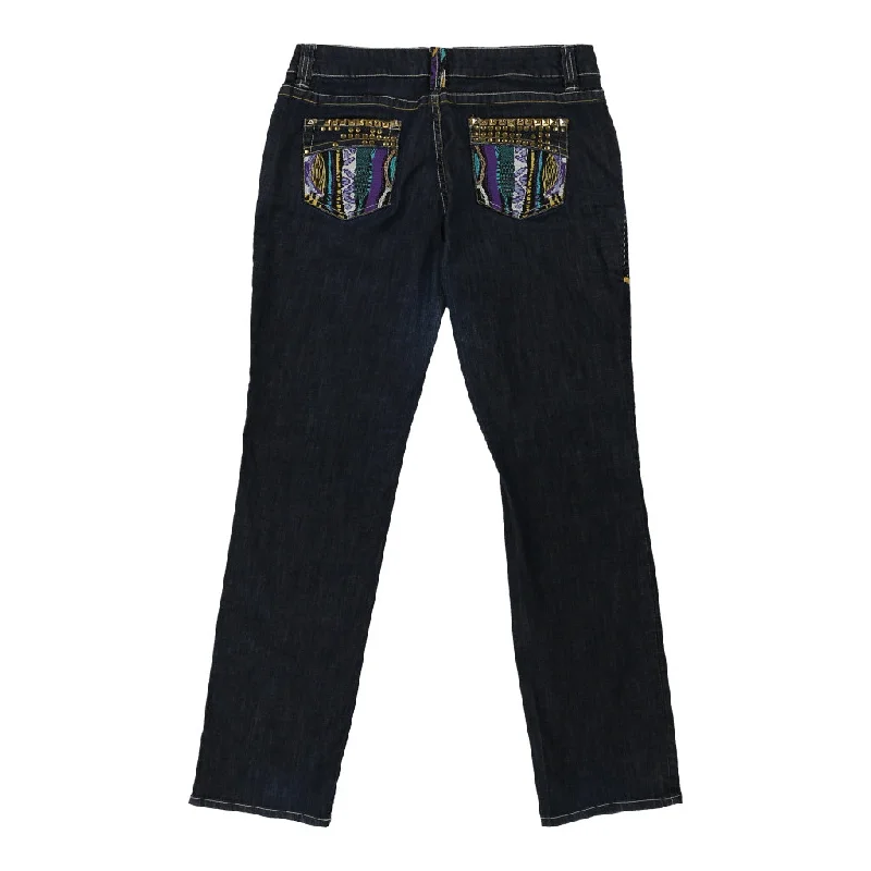 Coogi Embroidered Jeans - 38W UK 16 Dark Wash Cotton Classic Black Denim Jeans