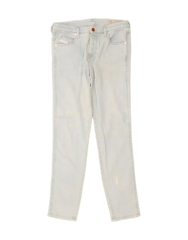 DIESEL Womens Babhila Regular Slim Skinny Jeans W29 L30 Blue Cotton Comfortable Zip-Up Skinny Jeans