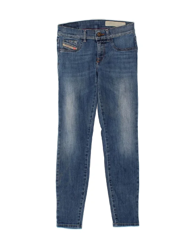 DIESEL Womens Livier-Ankle Skinny Jeans W24 L26 Blue Cotton Fashionable Relaxed Fit Denim
