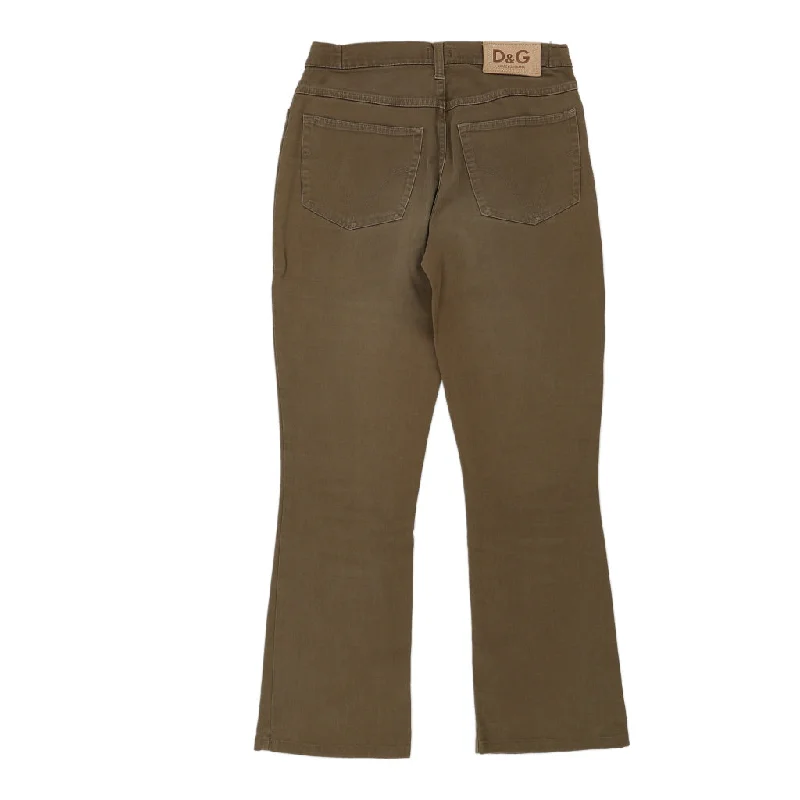 Dolce & Gabbana Boot Cut Jeans - 27W UK 8 Brown Cotton Trendy Skinny High-Waist Jeans
