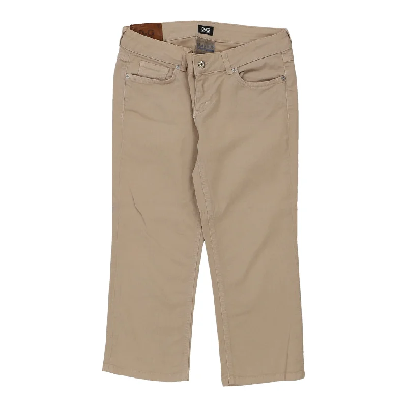 Dolce & Gabbana Jeans - 29W UK 8 Beige Cotton Trendy Patchwork Denim Jeans