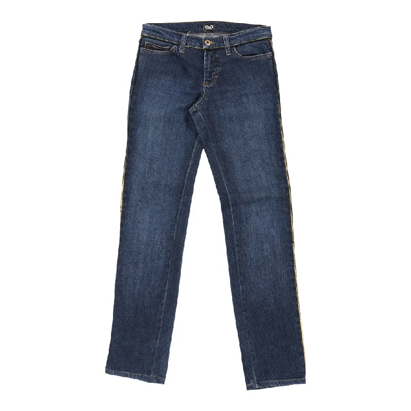 Dolce & Gabbana Jeans - 30W UK 8 Blue Cotton Fashionable Cropped Denim Jeans