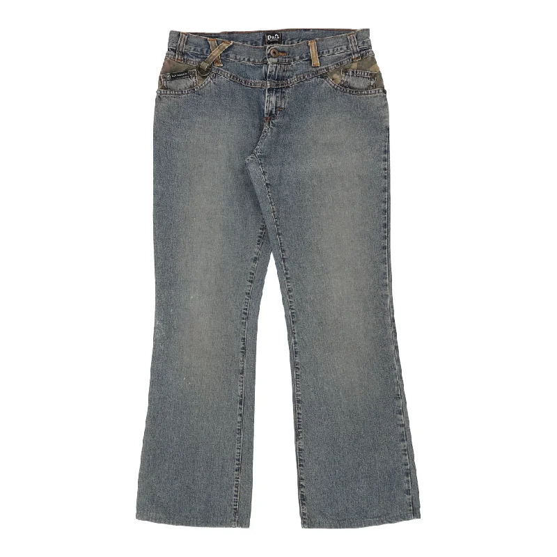 Dolce & Gabbana Jeans - 32W UK 10 Blue Cotton Trendy Flared Leg Jeans