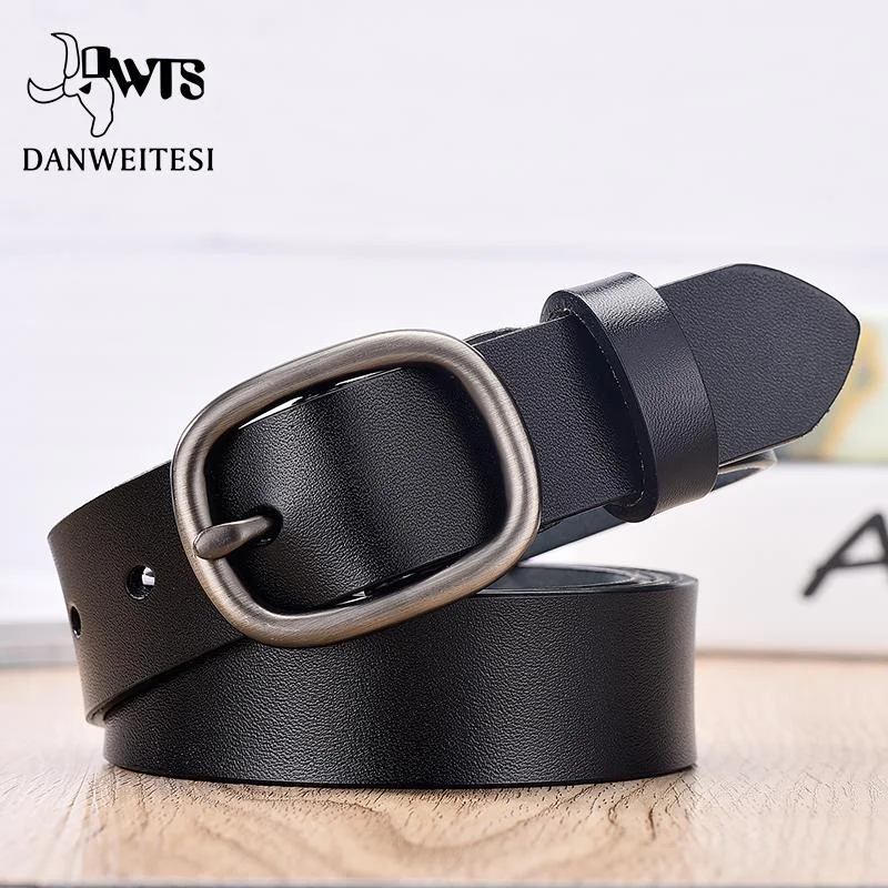 【DWTS】Women Belt Fashion Female Belt Women Genuine  Leather Belts For Women Female Belt Pin Buckles Fancy Vintage for Jeans Casual High-Waisted Bootcut Jeans
