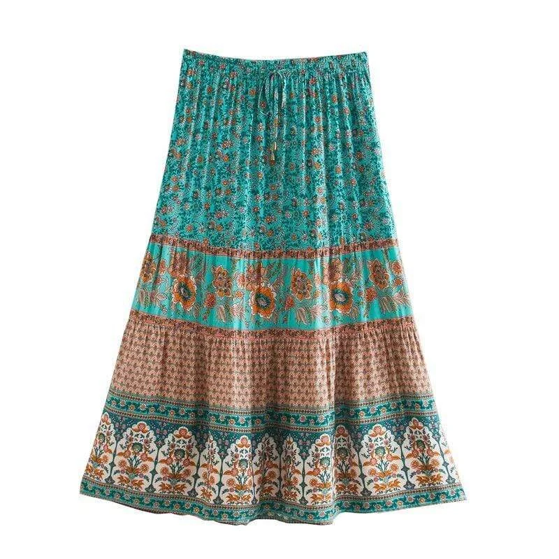Edelweiss Floral Maxi Skirt chiffon skirt flowing