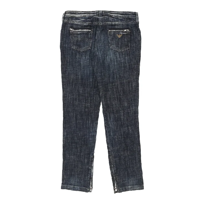 Emporio Armani Jeans - 33W UK 14 Blue Cotton Comfortable Ankle Jeans