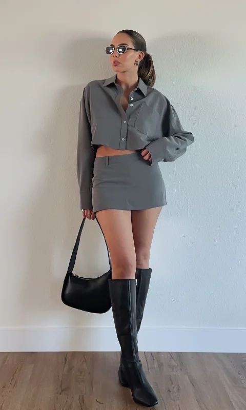 Financial District Skort - FINAL SALE denim skirt classic