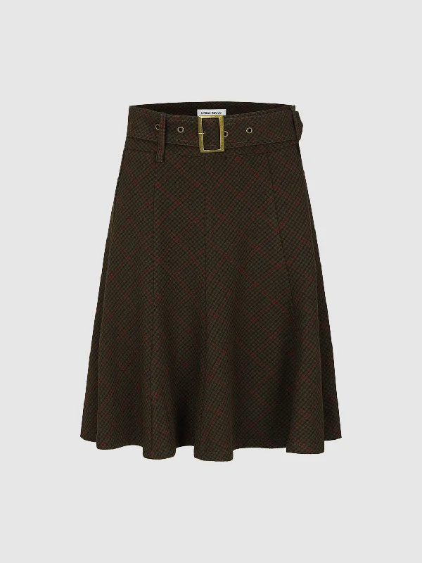 Flared A-Line Skirts cashmere skirt rich