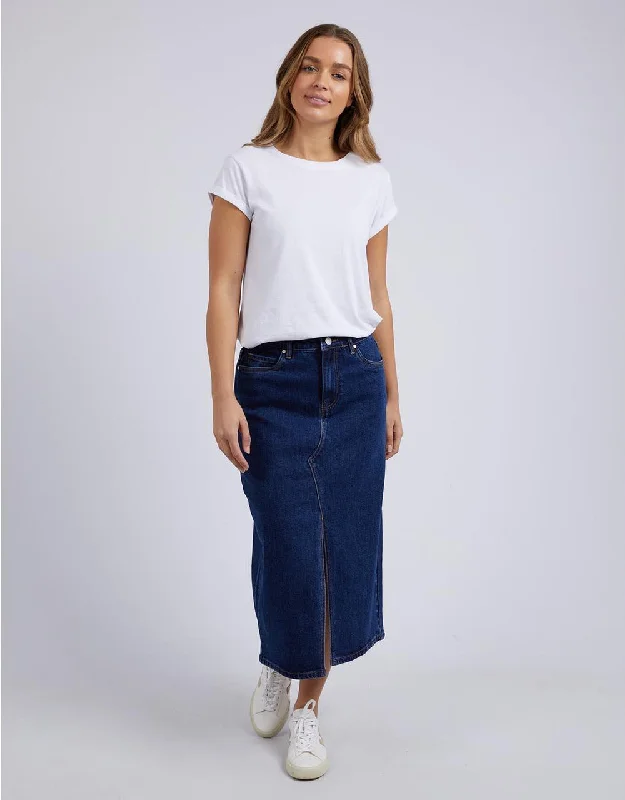 Foxwood Scout Midi Skirt Indigo Denim denim skirt durable