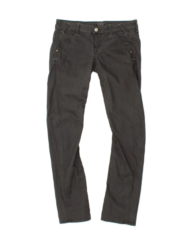 GUESS Womens Rocket Banana Slim Jeans W30 L30  Grey Trendy Colored Denim Jeans