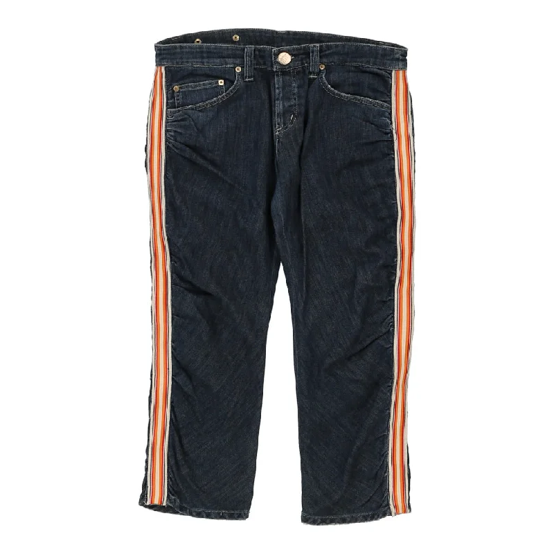 Iceberg Jeans - 37W UK 16 Blue Cotton Stylish Paperbag Waist Denim