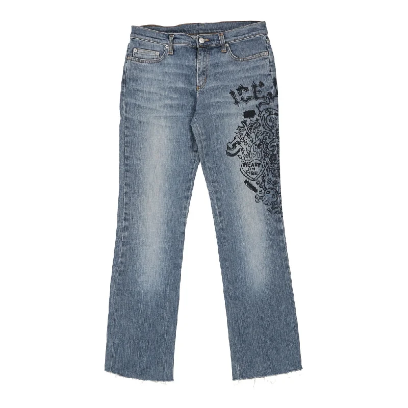 Iceberg Jeans Jeans - 31W UK 10 Blue Cotton Blend Stylish Relaxed Fit Skinny Jeans