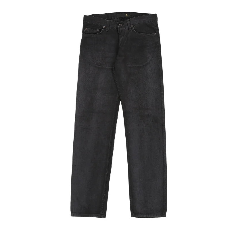 Just Cavalli Jeans - 30W UK 8 Black Cotton Trendy Pleated Waist Jeans
