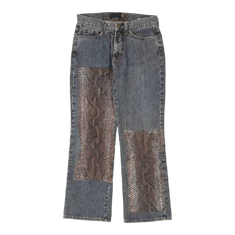 Just Cavalli Jeans - 30W UK 8 Blue Cotton Elegant High-Waisted Flared Jeans