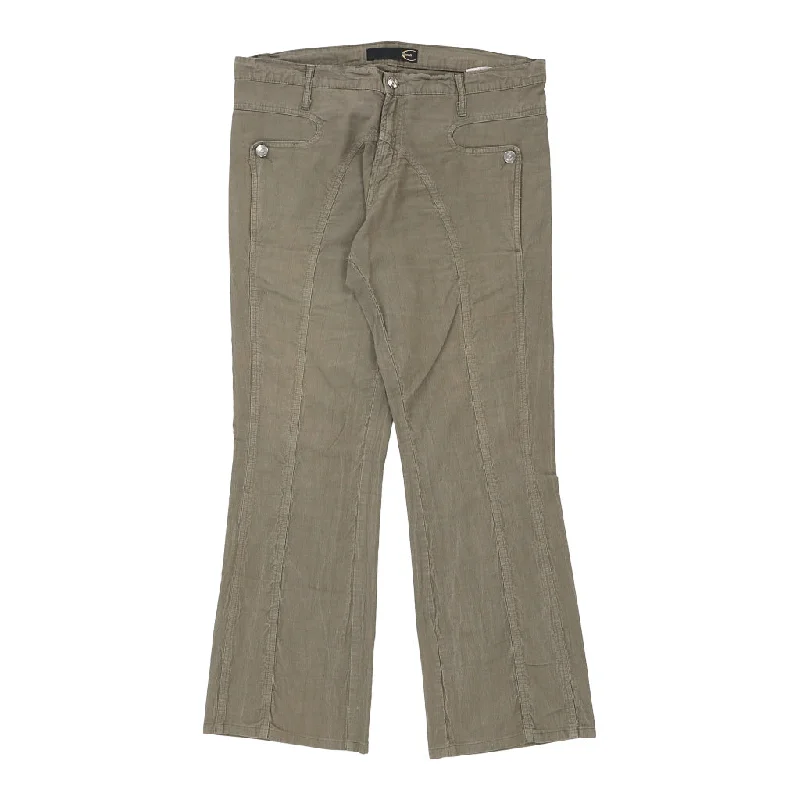 Just Cavalli Jeans - 38W UK 18 Brown Cotton Blend Casual Wide-Legged Denim Jeans
