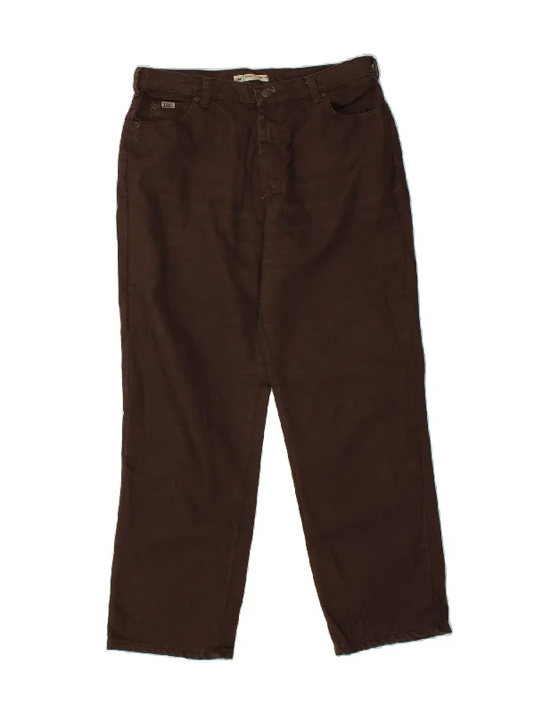 LEE Womens Relaxed Fit Straight Jeans W32 L29 Brown Cotton Stylish High-Rise Mom Jeans LEE Womens Relaxed Fit Straight Jeans W32 L29 Brown Cotton Stylish High-Rise Mom Jeans