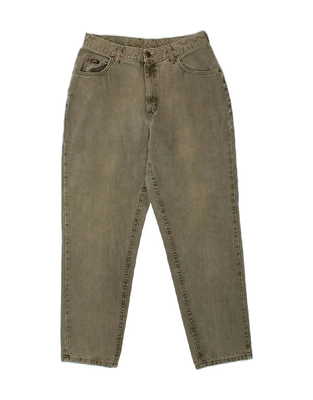 LEE Womens Tapered Jeans W30 L29 Grey Cotton Chic Cropped Jeans