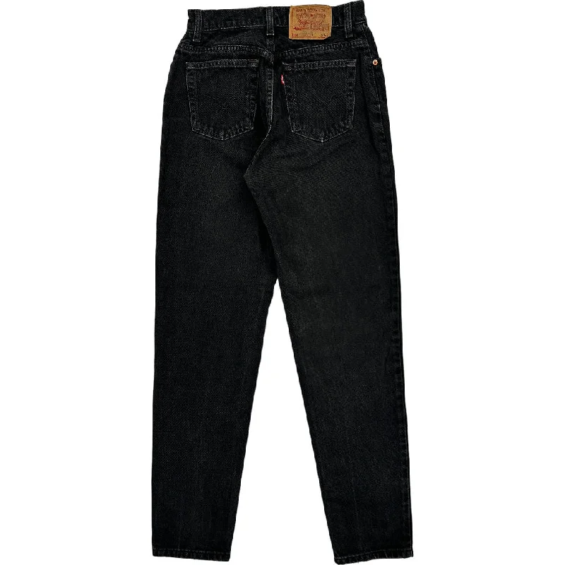 Levis 531 Relaxed Fit Tapered Leg Jeans - 26W 32L - Black Cotton Classic Button Fly Jeans