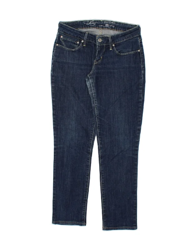 LEVI'S Womens Bold Curve Skinny Jeans W28 L26  Navy Blue Comfortable Folded Hem Jeans