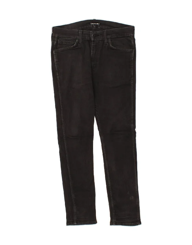 LEVI'S Womens Skinny Jeans W32 L30 Black Cotton Fashionable Cropped Denim Jeans