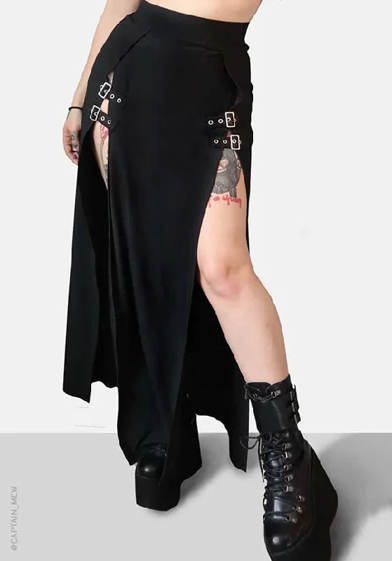 M-Line | BUCKLE SKIRT maxi skirt elegant