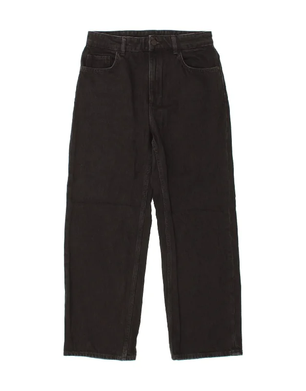 MASSIMO DUTTI Womens Straight Fit Crop High Waist Jeans W38 L26 Black Trendy Acid Wash Skinny Jeans MASSIMO DUTTI Womens Straight Fit Crop High Waist Jeans W38 L26 Black Trendy Acid Wash Skinny Jeans