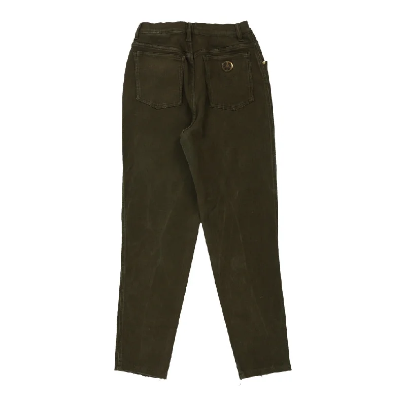 Moschino Jeans Jeans - 26W UK 8 Khaki Cotton Fashionable Straight Fit Denim
