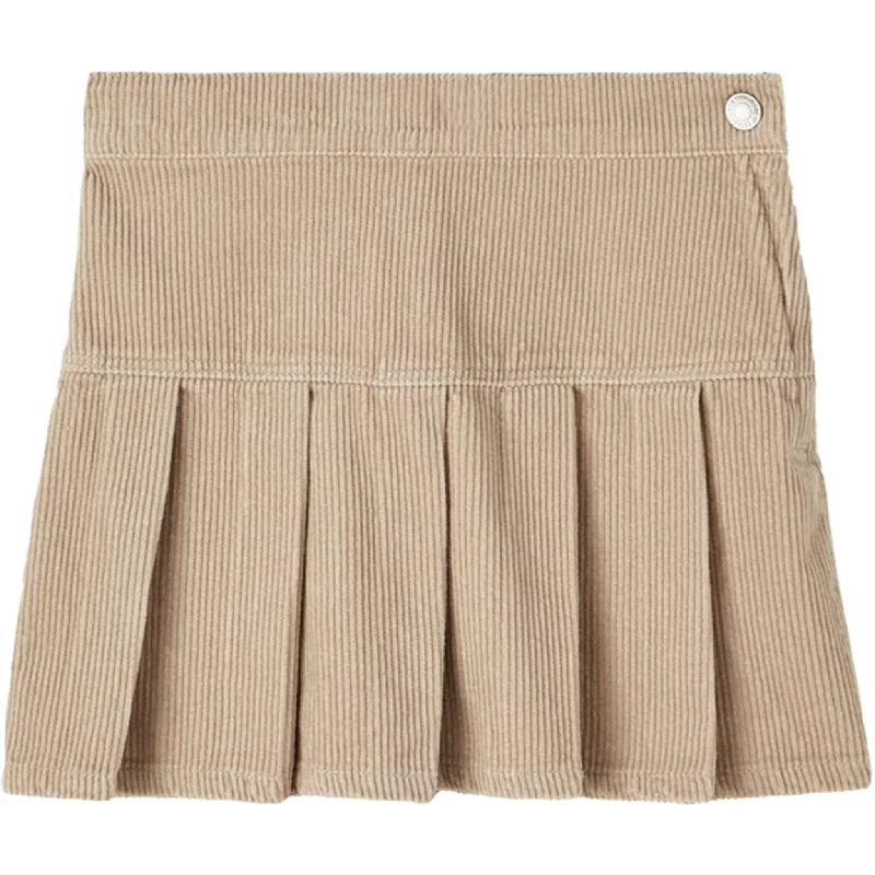 Name it Oxford Tan Salli Short Corderoy Skirt chiffon skirt airy