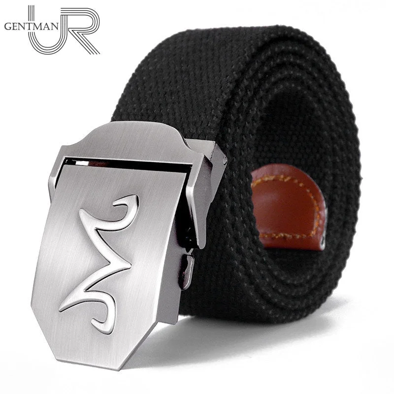 New Majin Buu Belt High Quality 3D M Letter Canvas Belt Man Women Luxury Military Tactical Belts Casual Jeans Belt Chic Ripped Jeans