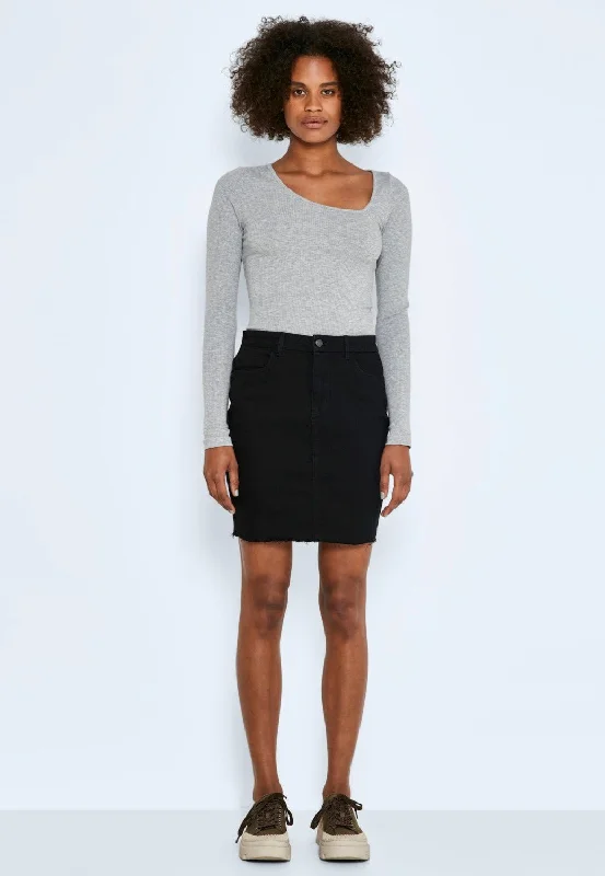 Noisy May - Be Callie Black - Skirt cashmere skirt plush