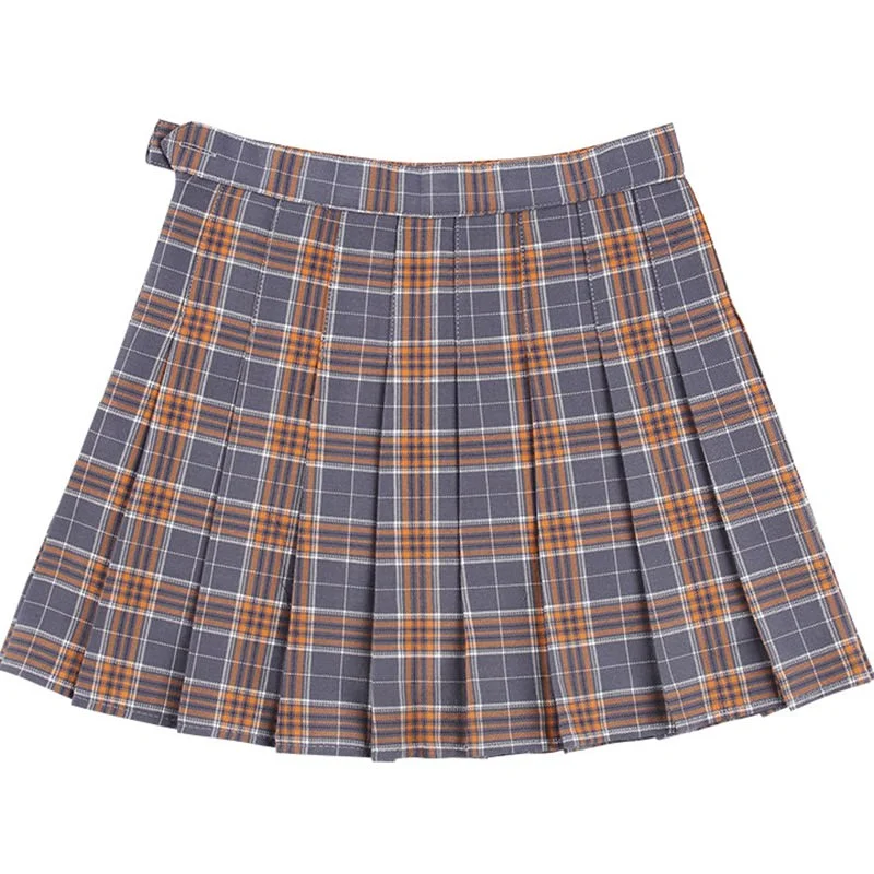 Plaid Mini Skirt silk skirt lustrous