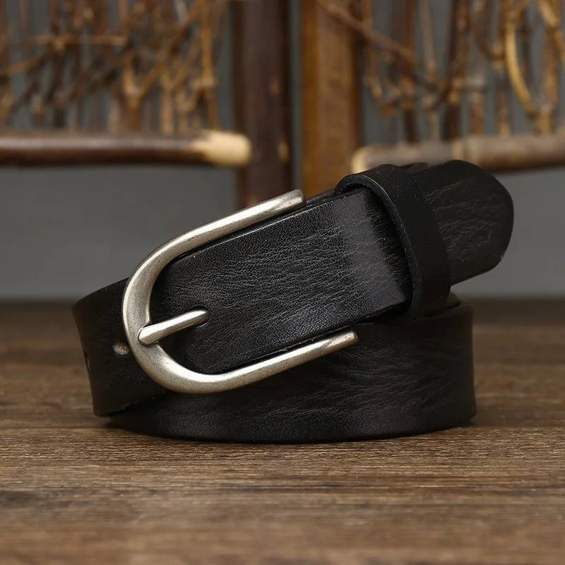 Pleated Classic Vintage Women's Jeans Belt-1.1" Width Stylish High-Waist Jeans